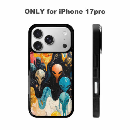 iPhone 17 Pro Case — Aliens Marblealiens Pattern Uk0 Alien Scifi, Custom Art Phone Cover