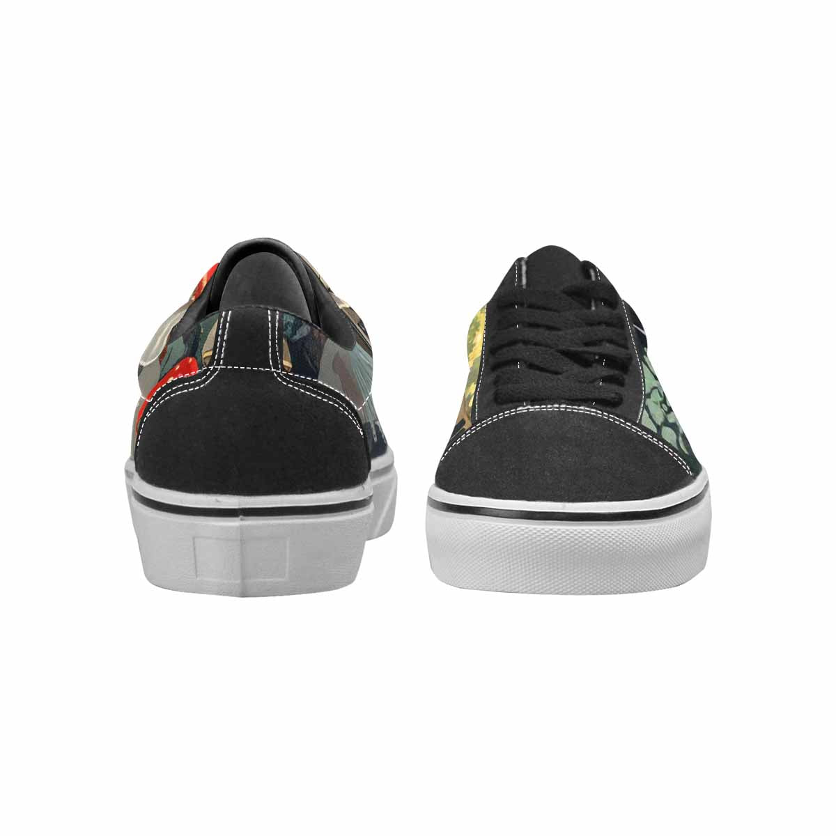 WOMEN'S Mushrooms  Camo Mushrooms Lace-Up Canvas Surreal Custom Shoes