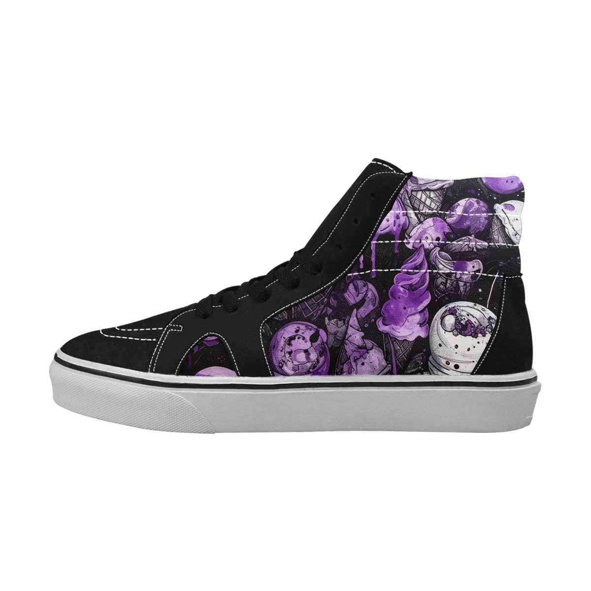 MEN'S Ice Cream Motif High Top Canvas Dark Academia Sneakers