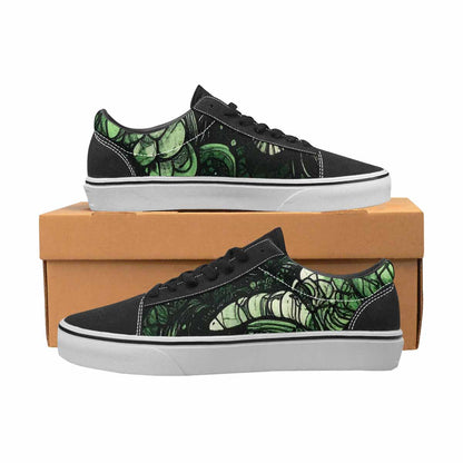 WOMEN'S Sea Creature Burst Lace-Up Canvas Wallpaper Art Sneakers