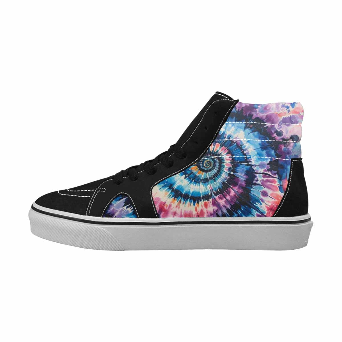 MEN'S Tie High Top Canvas Wallpaper Art Sneakers