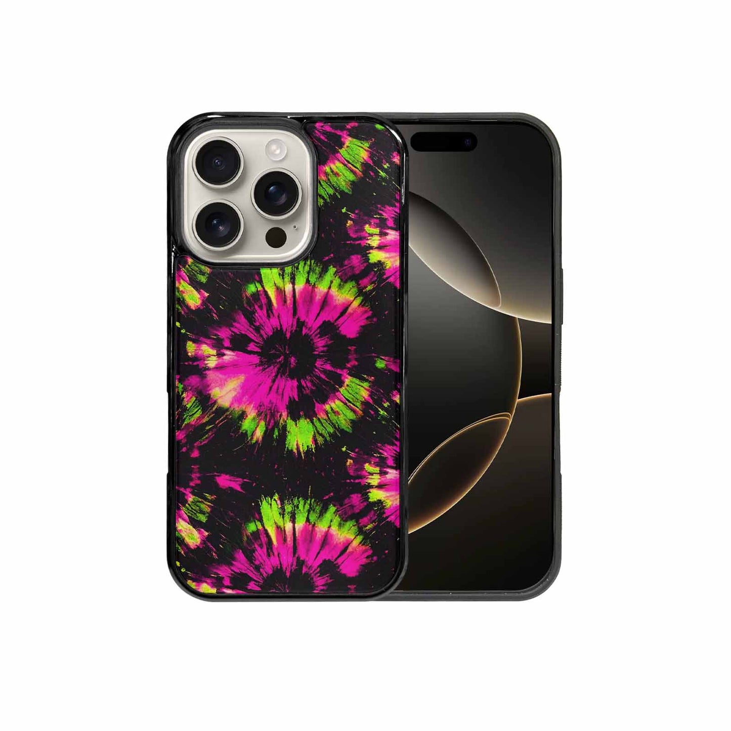 iPhone 16 Pro Case — Acid Wash Tie Dye Neon, Custom Designed Case Cover
