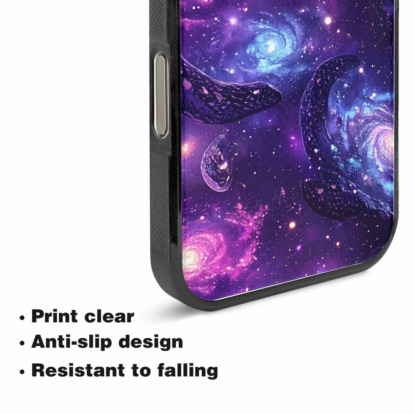 iPhone 15 Pro Max Case — Galaxy Snake Print Custom, Customized Protective Case