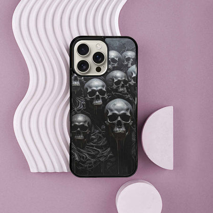 iPhone 16 Pro Max Case — Grey Dark Black And Grey Tones, Original Design Phone Case
