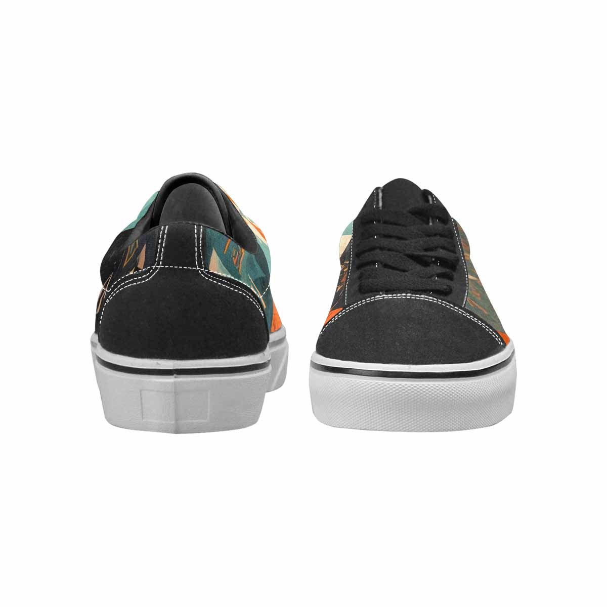 WOMEN'S Southwestern Geometric Diamond Canvas Lace-Up Surreal Sneakers