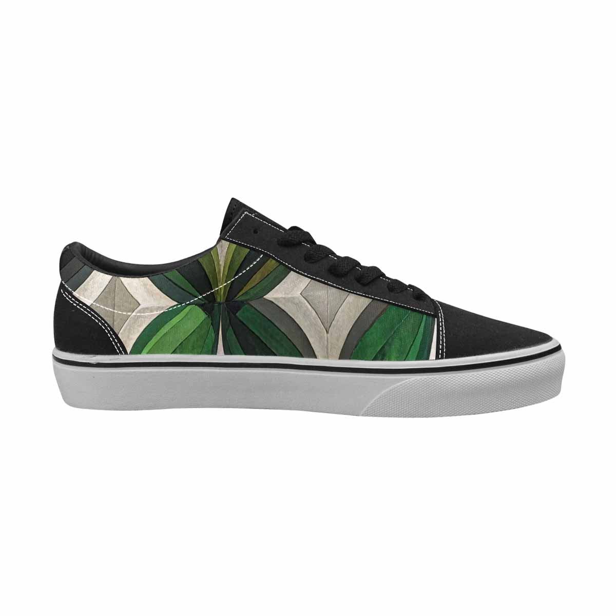 WOMEN'S Aromantic Flag Color Canvas Lace-Up Surreal Shoes