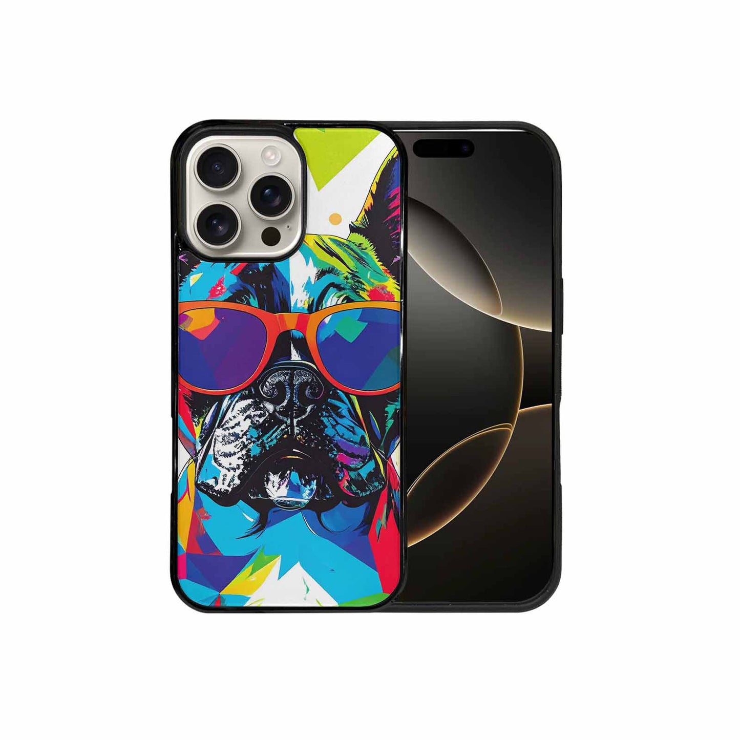 iPhone 16 Pro Max Case — French Bulldog Pop Art Pattern Personalized, Custom Printed Phone Case