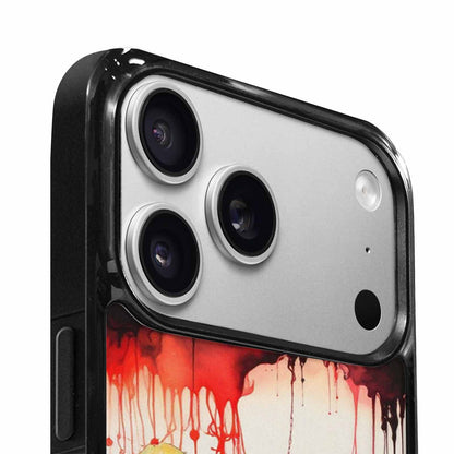 iPhone 17 Pro Case — Black Red Ink Rainbow Drip Original, Custom Art Phone Cover