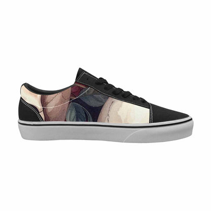 WOMEN'S Skulls Roses Soft Airbrush Canvas Lace-Up Dreamcore Shoes