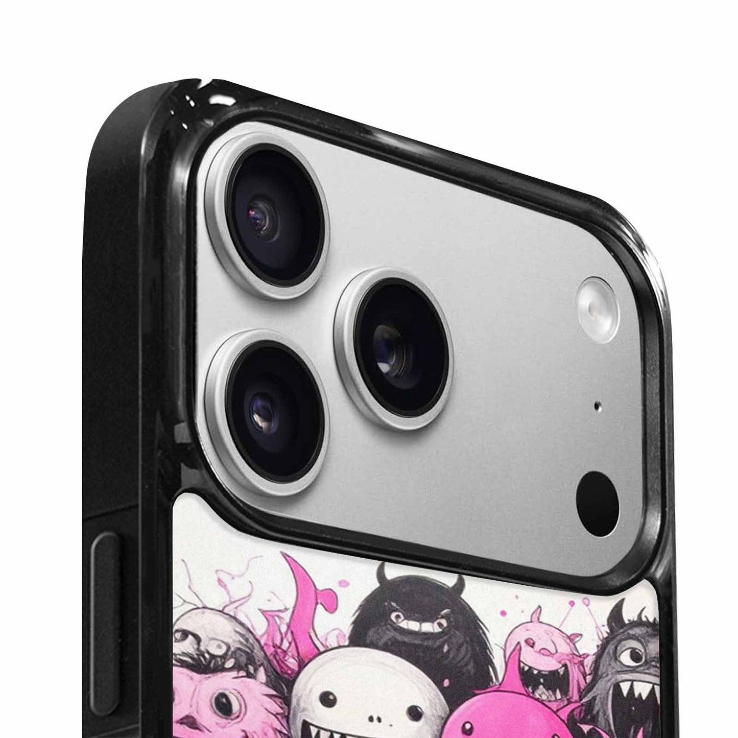 iPhone 17 Pro Max Case — Monsters (general) Black &amp; Cartoon Cute, Custom Print Case Cover