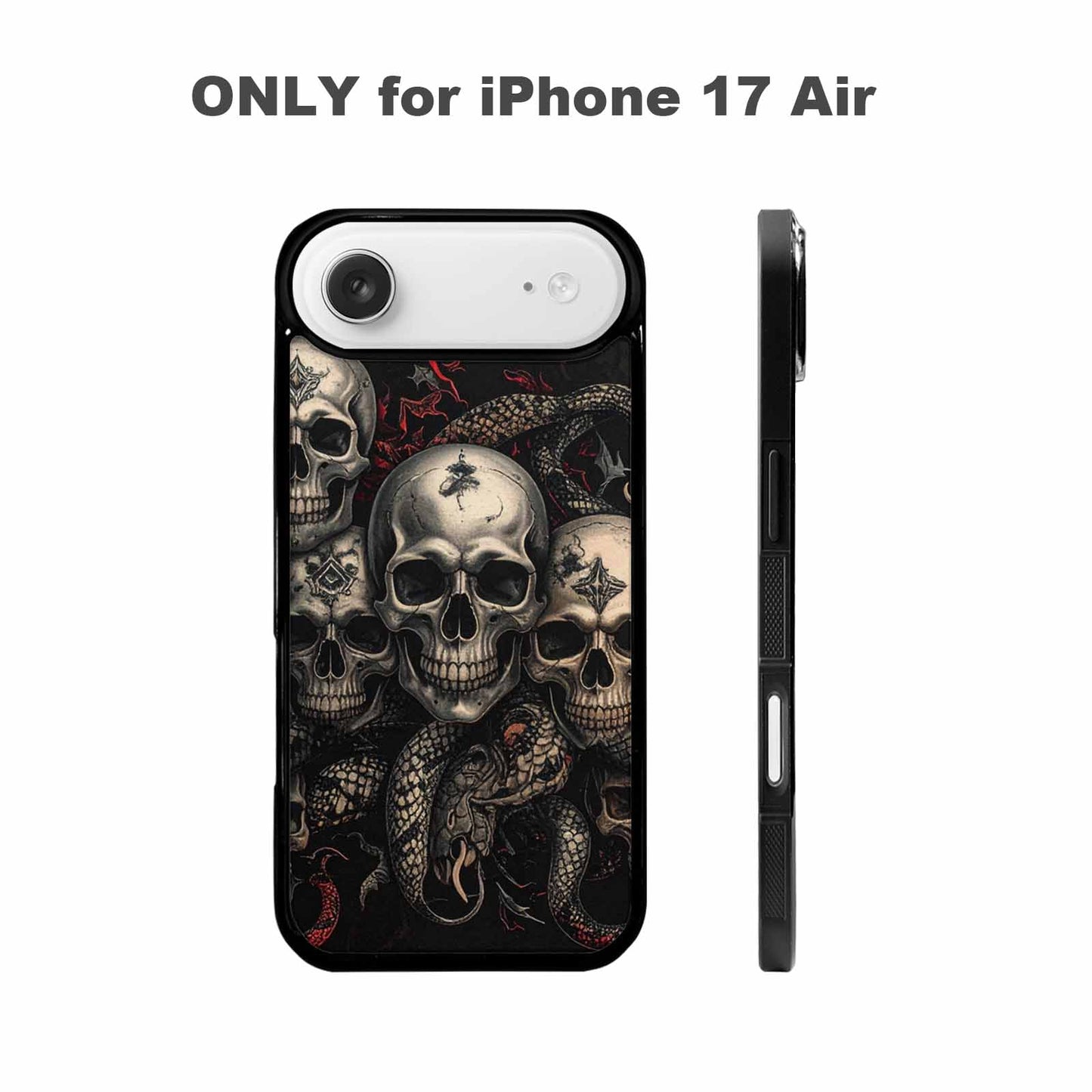 iPhone 17 Air Case — Skull Dark Art Gothic Print Gothic, Custom Designed Case Cover