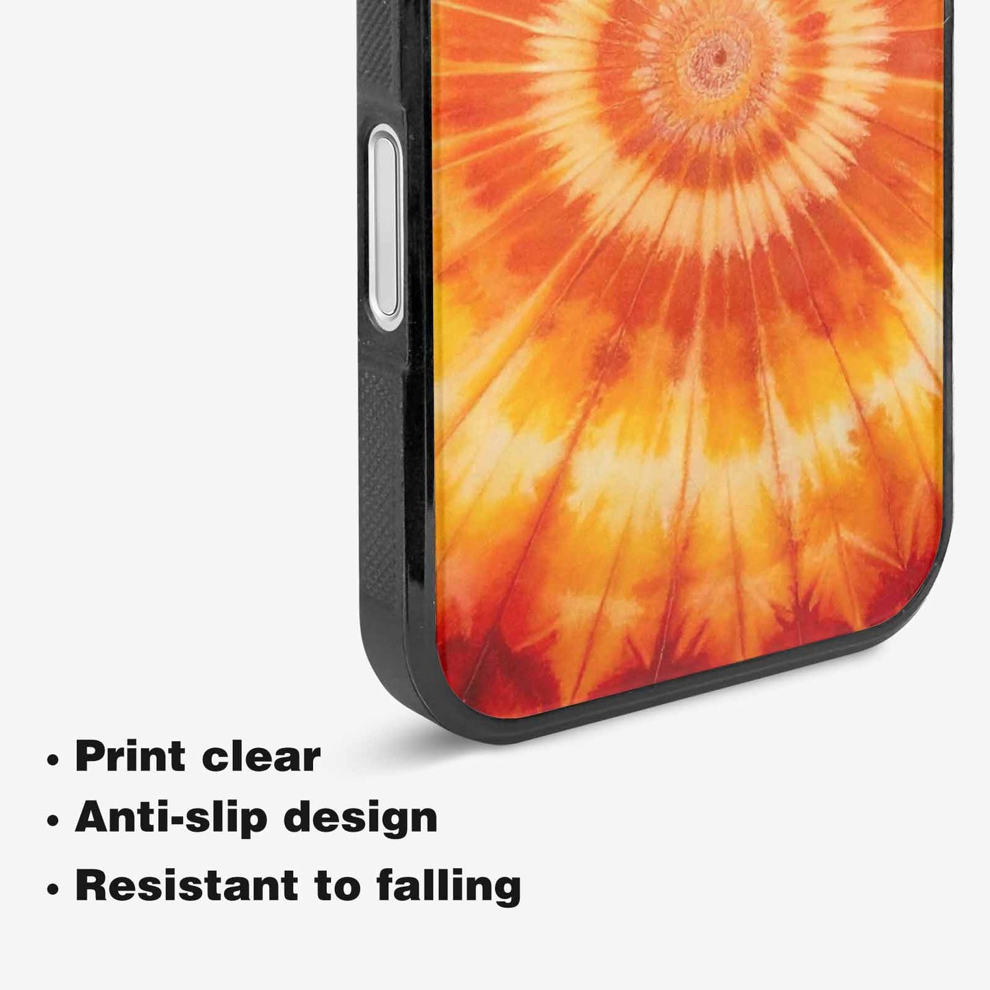 iPhone 16 Plus Case — Ombre Tie Dye Warm, Custom Art Phone Cover