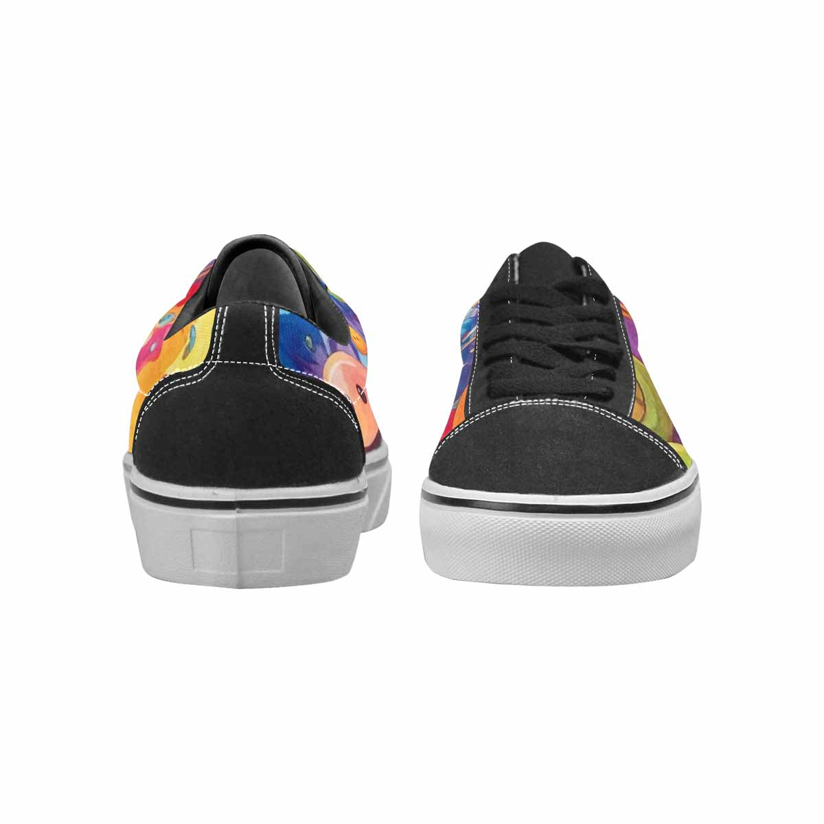 WOMEN'S Smiley Facessmiley Faces  Lace-Up Canvas Dark Academia Custom Sneakers