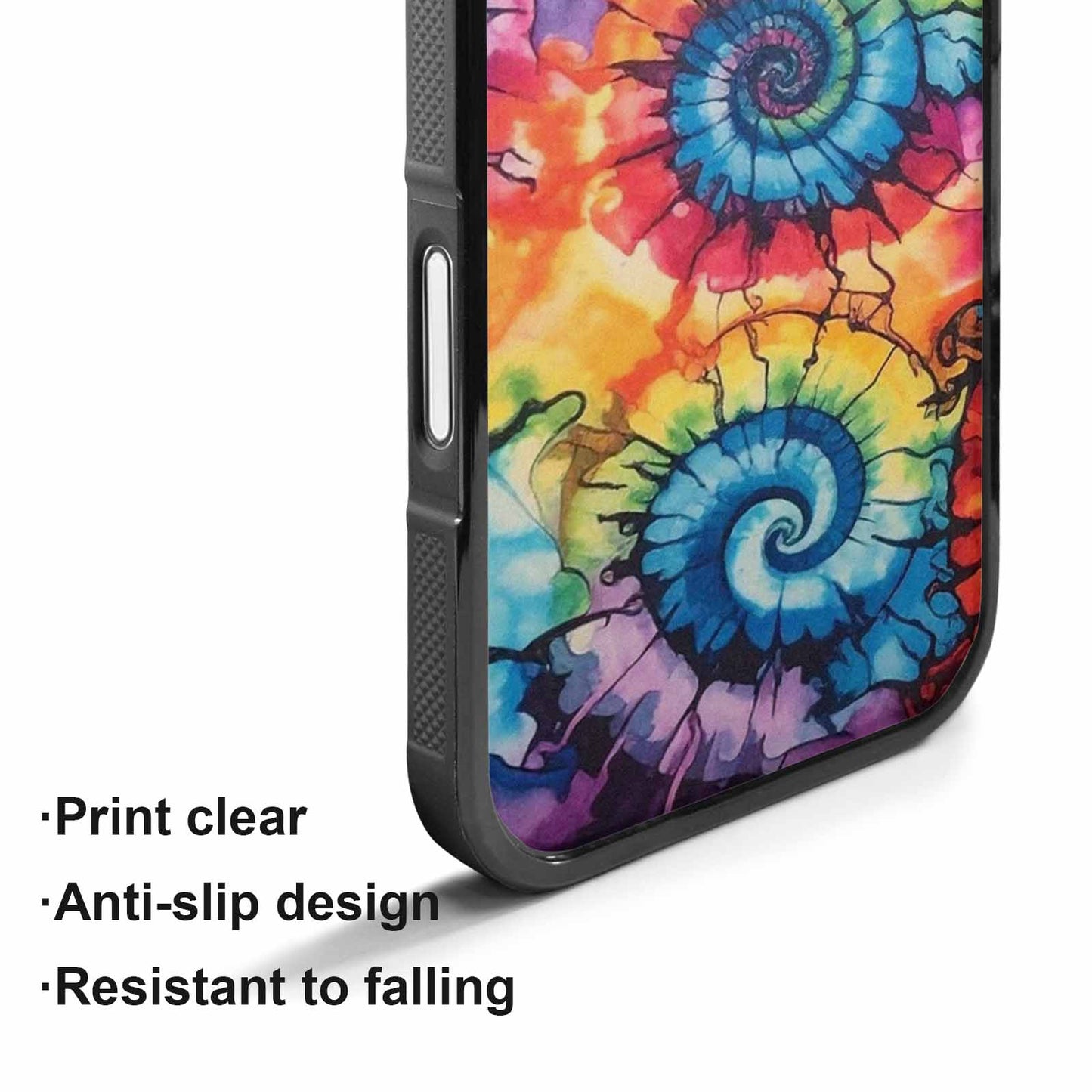 iPhone 17 Case — Black &amp; Blue Ink Tie Dye, Customized Protective Case