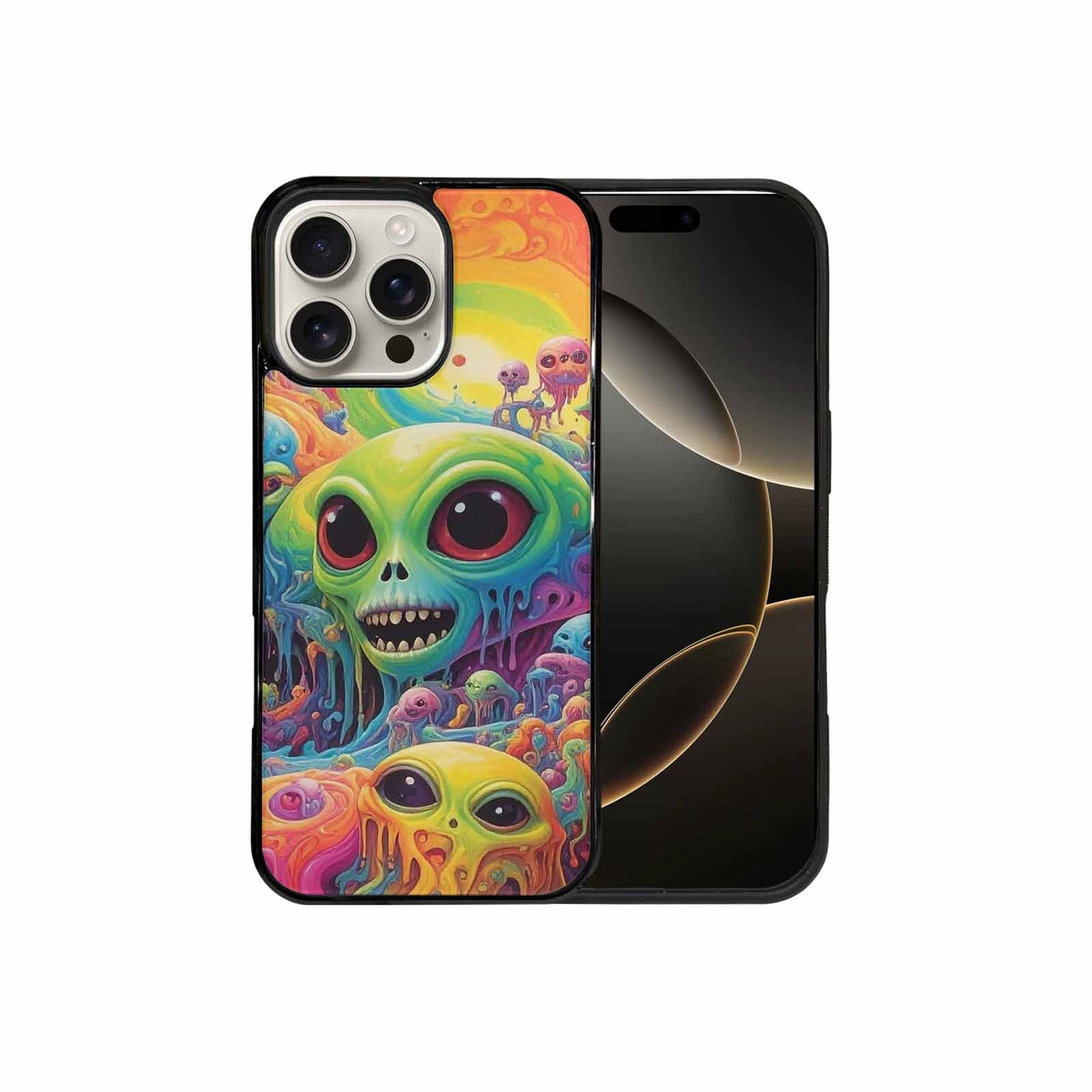 iPhone 16 Pro Max Case — Aliens Tie Dyemelting Aliens P, Custom Designed Case Cover