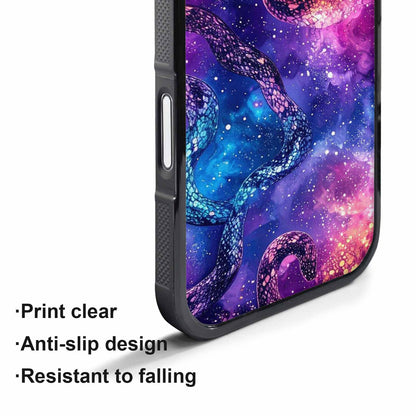 iPhone 17 Pro Case — Snake Print Galaxy Seamless Pattern Animal, Custom Made Phone Cover