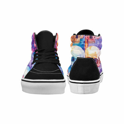 MEN'S Kulls - Watercolor High Top Canvas Wallpaper Art Sneakers