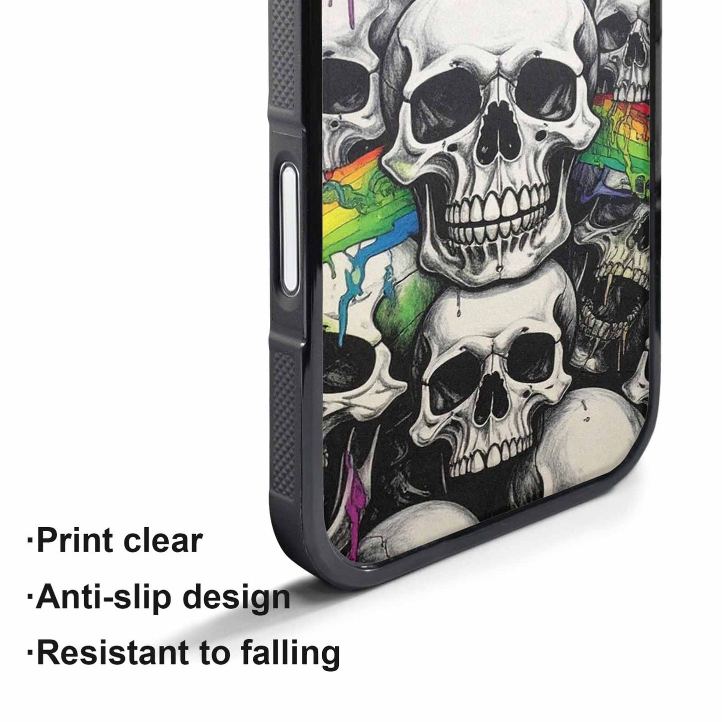 iPhone 17 Pro Max Case — Rainbow From Skull\'s Mouth Gothic Skulls, Unique Phone Case Design