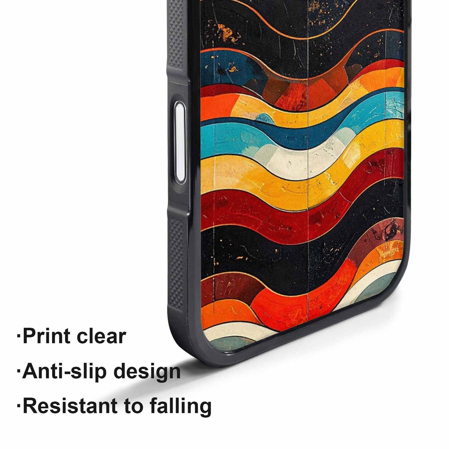 iPhone 17 Air Case — Retro Wave Scallop Stripe Small Retro, Unique Phone Case Design