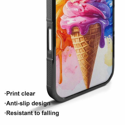 iPhone 17 Case — Melting Icecream Edge To Original Art, Custom Made Phone Cover