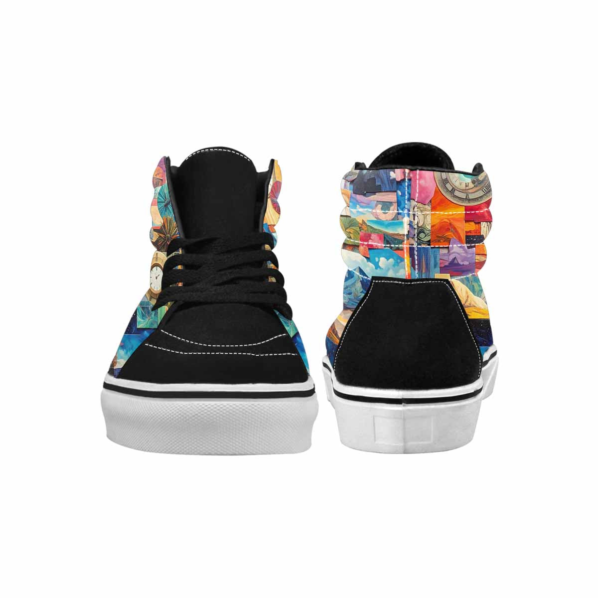 MEN'S Surreal Dream Fragment High Top Canvas Wallpaper Art Custom Sneakers