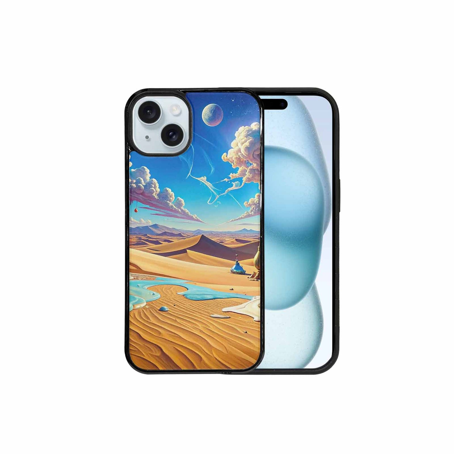 iPhone 15 Plus Case — Surrealist Desert Dreamscape Custom, Custom Made Phone Cover