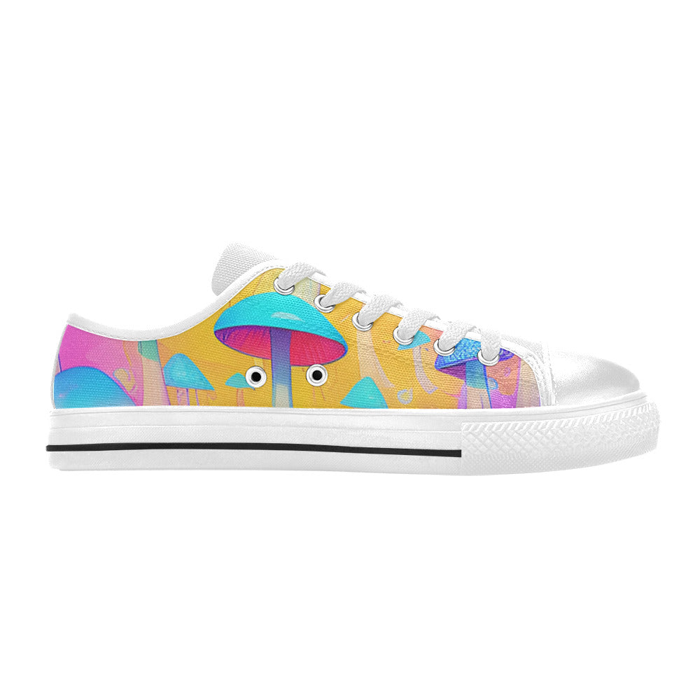 WOMEN'S Cc Mushroom Art 3 Canvas Wallpaper Art Sneakers