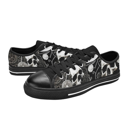 MEN'S Skulls Love Canvas Wallpaper Art Custom Sneakers