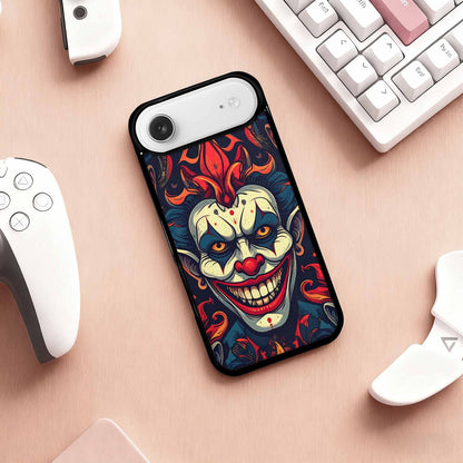 iPhone 17 Air Case — Evil Circus Heads Faces Overlapping Cartoon, Custom Art Phone Cover