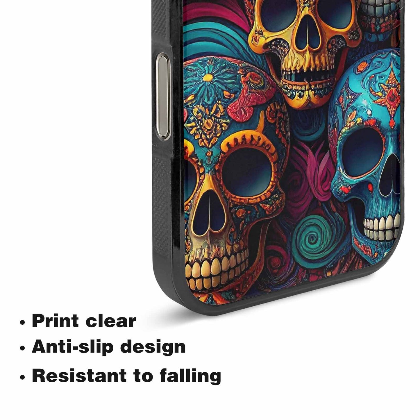 iPhone 16 Pro Max Case — Skull Waves, Personalized Phone Case