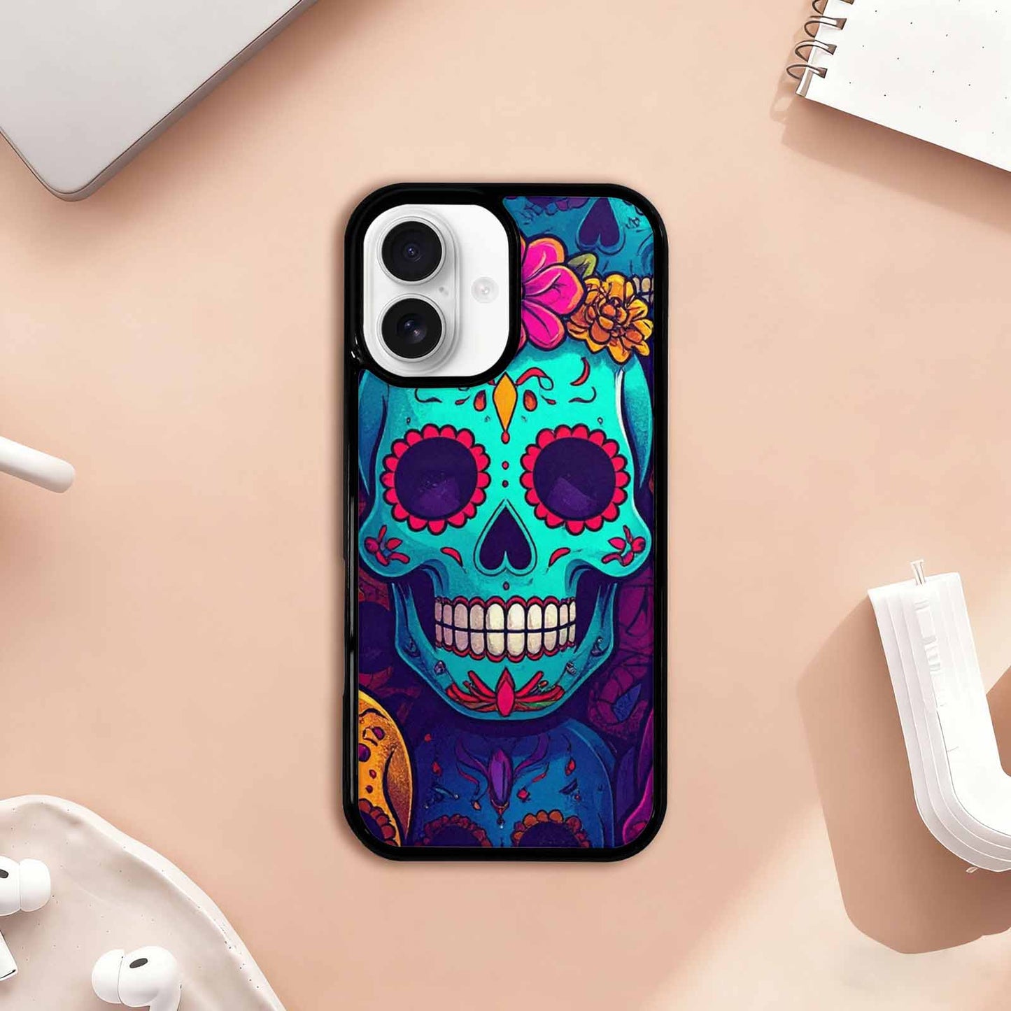 iPhone 17 Case — Skull Dark Art Gothic Print Gothic, Custom Made Phone Cover