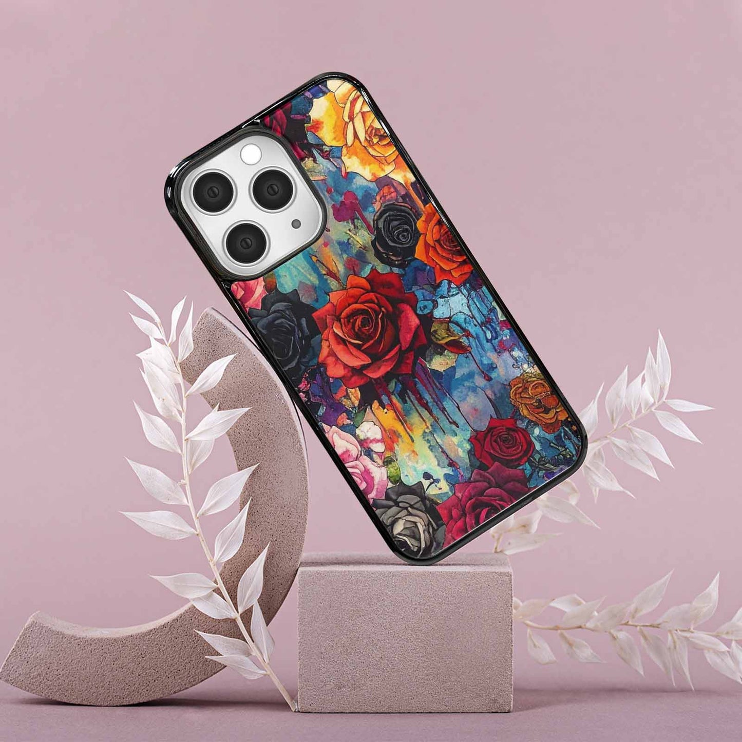 iPhone 15 Pro Max Case — Gothic Rose Gothic Roses Pattern Hundreds, Original Design Phone Case