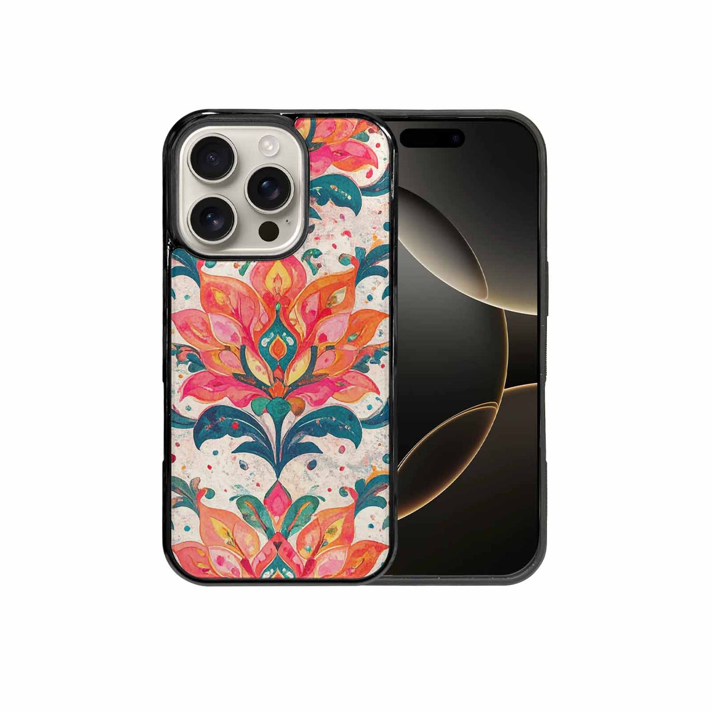 iPhone 16 Pro Case — Marble Floral, Custom Art Phone Cover