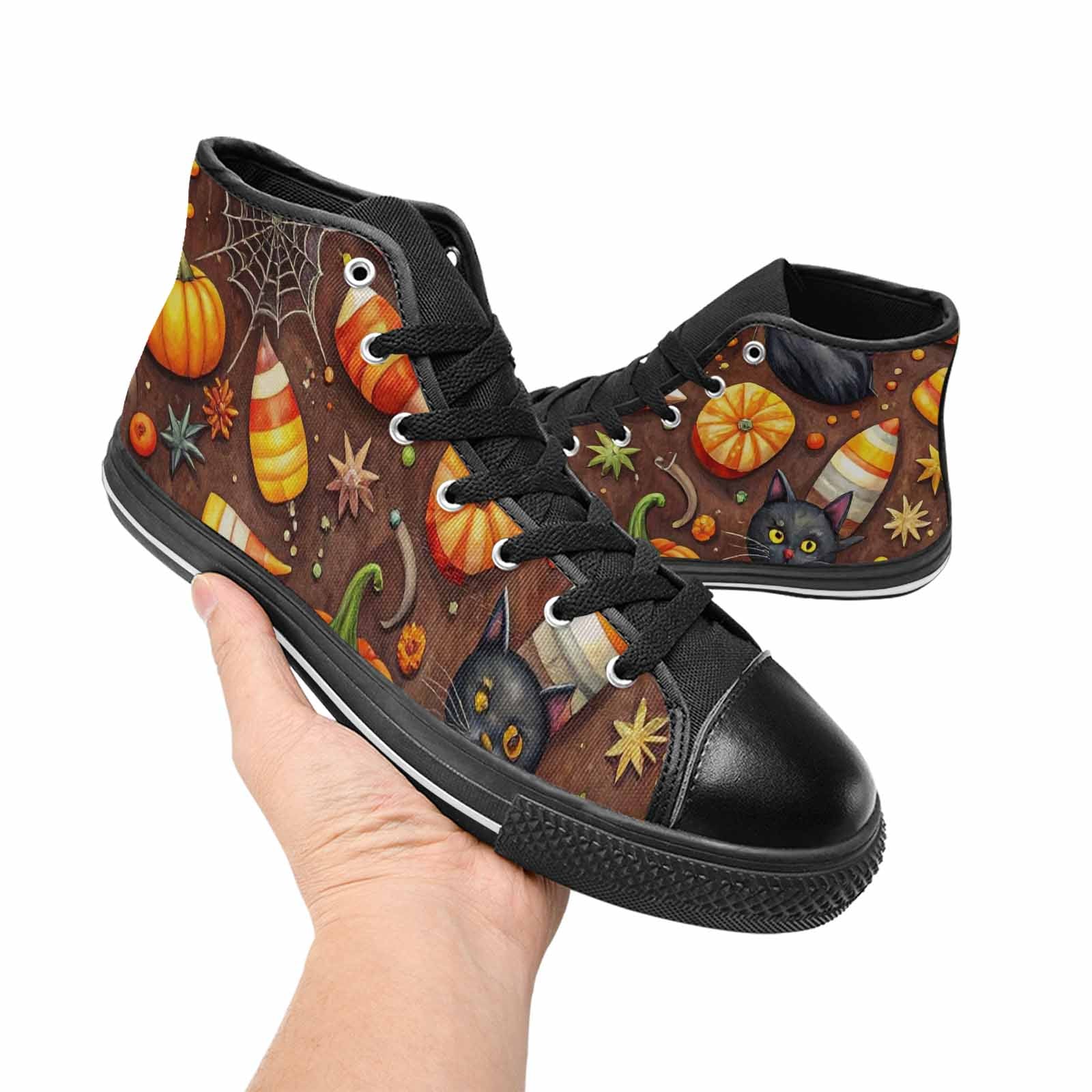 MEN'S Halloween High Top Canvas Dark Academia Custom Shoes