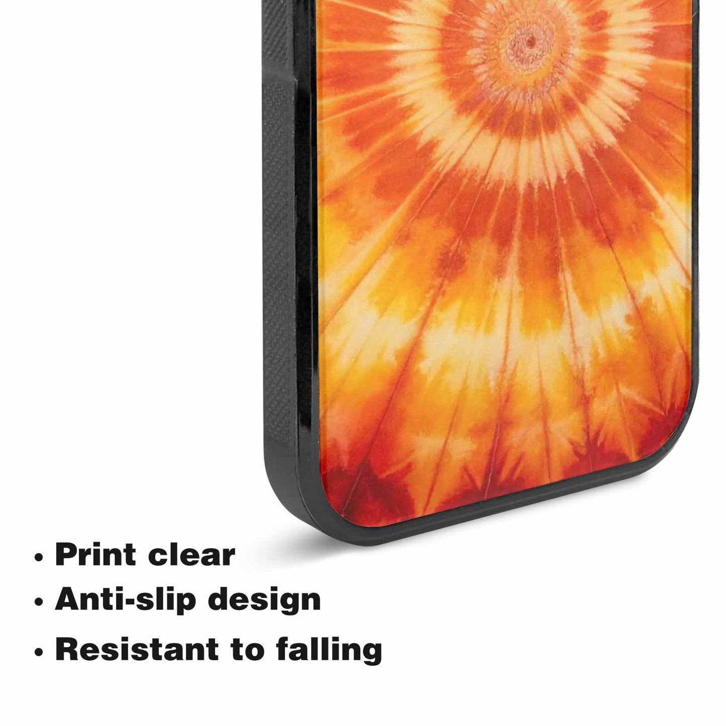 iPhone 15 Plus Case — Ombre Tie Dye Warm, Customized Protective Case