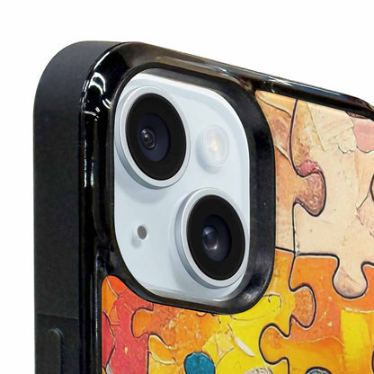 iPhone 15 Case — Autism Puzzle Pieces Puzzle Piece Pattern, Custom Print Case Cover