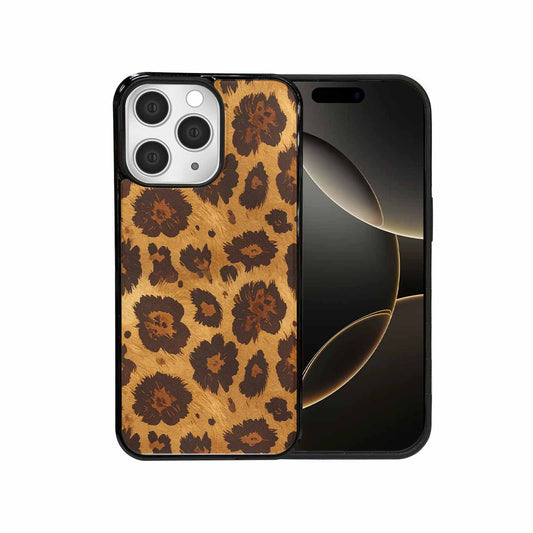 iPhone 15 Pro Max Case — Classic Leopard Print Warm Golden Tan, Custom Made Phone Cover