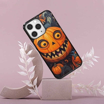 iPhone 15 Pro Max Case — Cartoon Pumpkin Monster, Personalized Phone Case