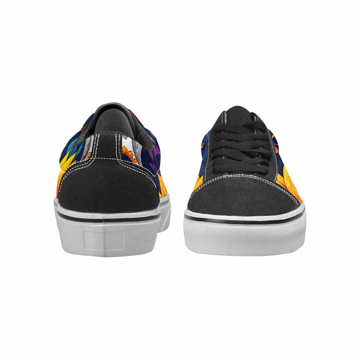 WOMEN'S Sunflower Skulls Print Canvas Lace-Up Y2K Sneakers
