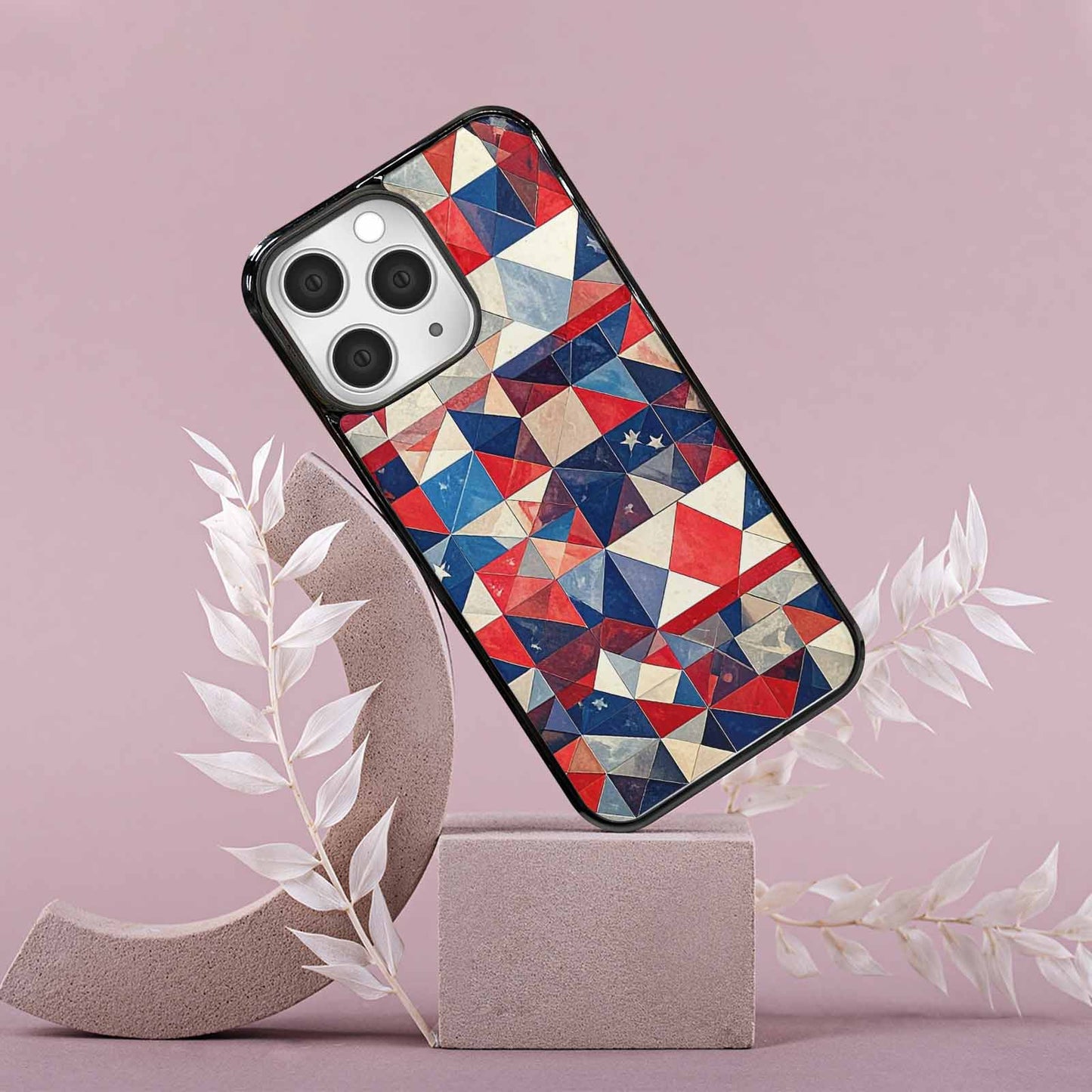 iPhone 15 Pro Max Case — Small American Flag Stars And Stripes, Customized Protective Case