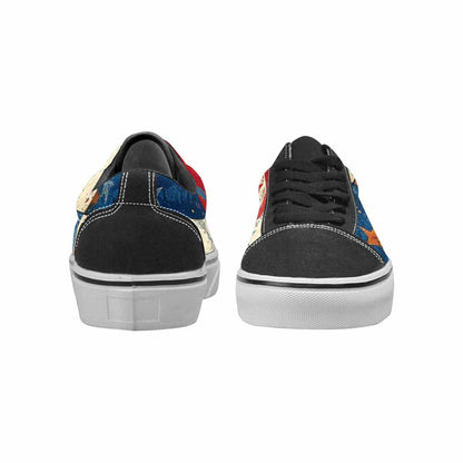 WOMEN'S American Flag Stars Canvas Lace-Up Grunge Custom Shoes