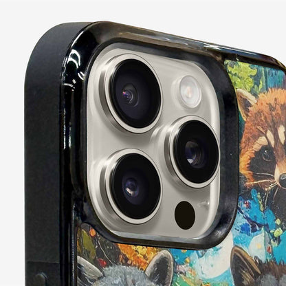 iPhone 16 Pro Case — Raccoon Bandit Raccoon Bandit Pattern Hundreds, Personalized Phone Case