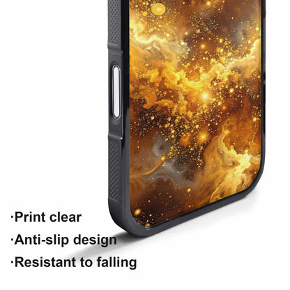 iPhone 17 Pro Max Case — Galaxy Art Golden Cosmic Galaxy Space, Custom Print Case Cover