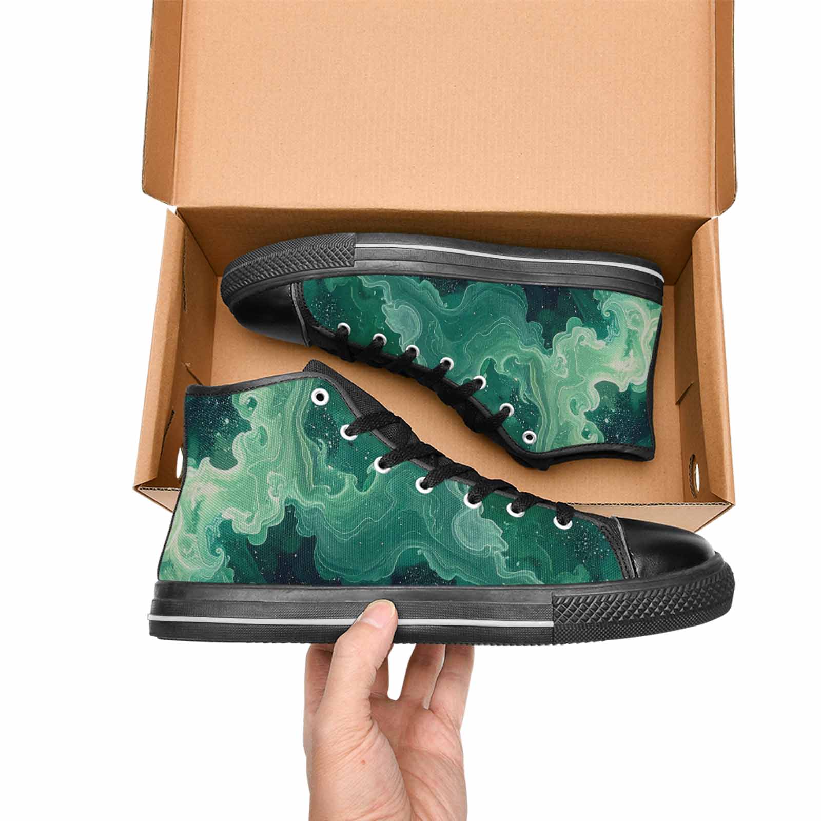 WOMEN'S Galaxy Art - High Top Canvas Dreamcore Shoes