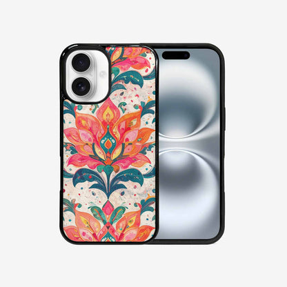 iPhone 16 Case — Marble Floral, Custom Printed Phone Case