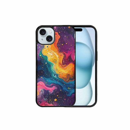 iPhone 15 Plus Case — Galaxy Art Colorful Cosmic Dust Small, Personalized Phone Case