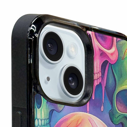 iPhone 15 Case — Candy Color Dripping Skulls Custom, Customized Protective Case