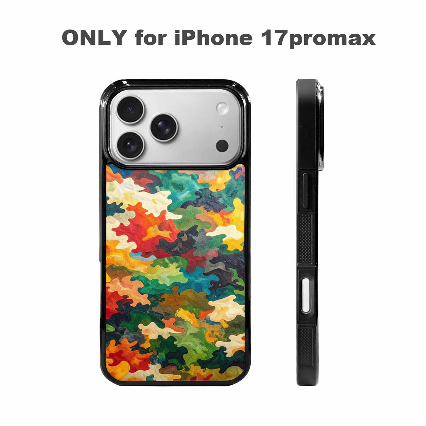 iPhone 17 Pro Max Case — Camo Patches Full Color Camo, Custom Art Phone Cover
