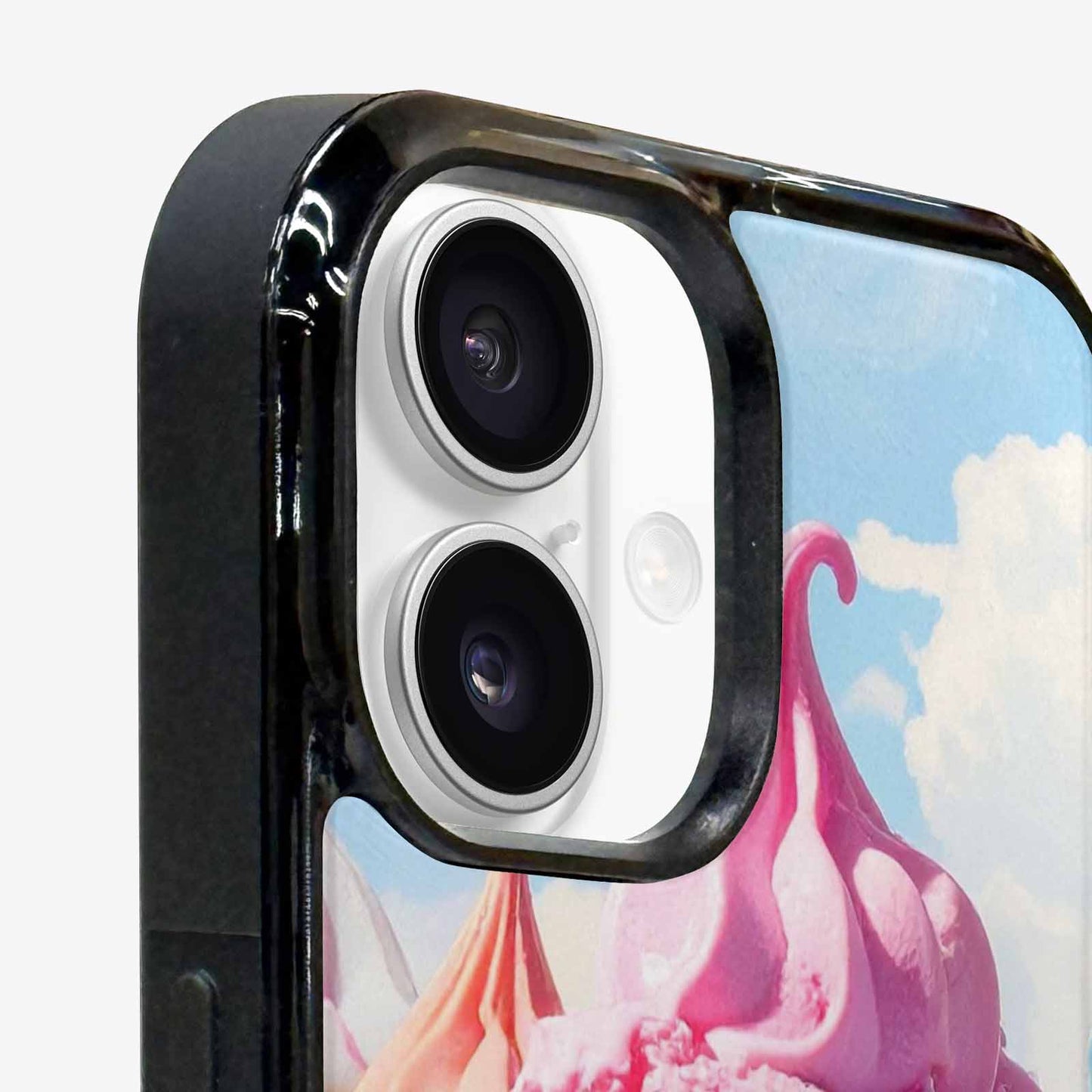 iPhone 16 Plus Case — Collage Of Overlapping Waffle Cone Icecream, Custom Made Phone Cover