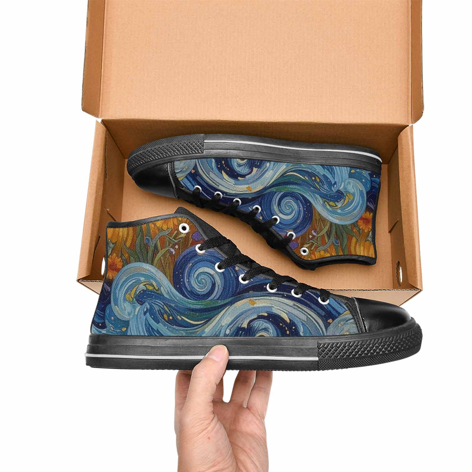 MEN'S Blend All Versions High Top Canvas Vibrant Chaos Shoes